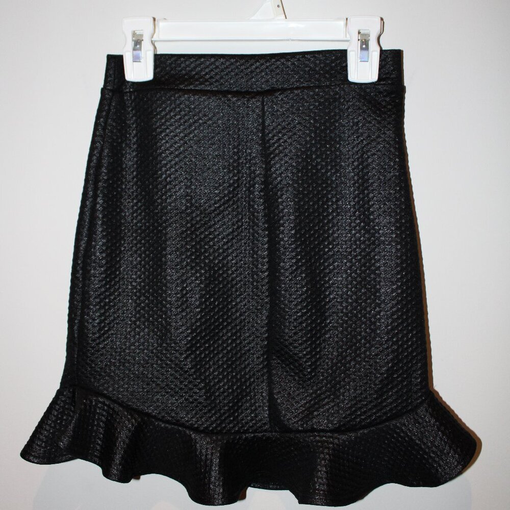 Black Ruffle Mini Skirt - Picture 3 of 4